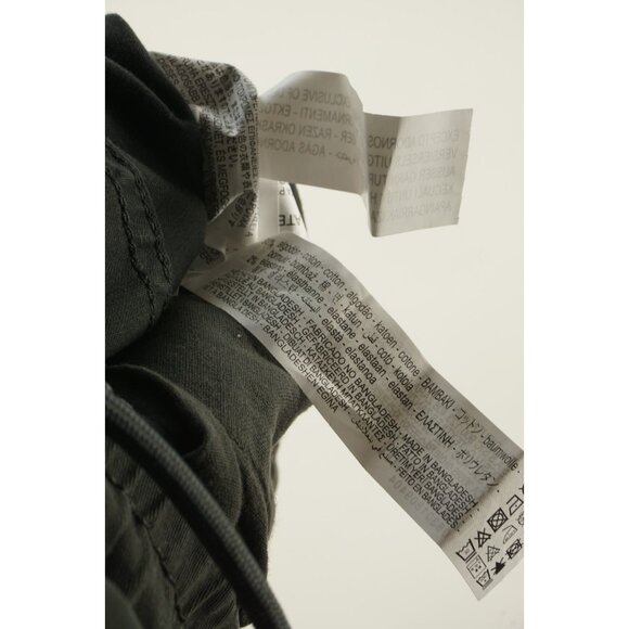 Zara dnwr. Men's 31 Charcoal Gray Twill Cotton Stretch Drawstring Cargo Pants - Picture 8 of 10